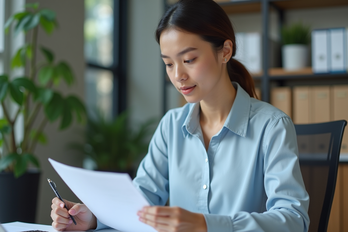 Jeune femme professionnelle en bureau moderne